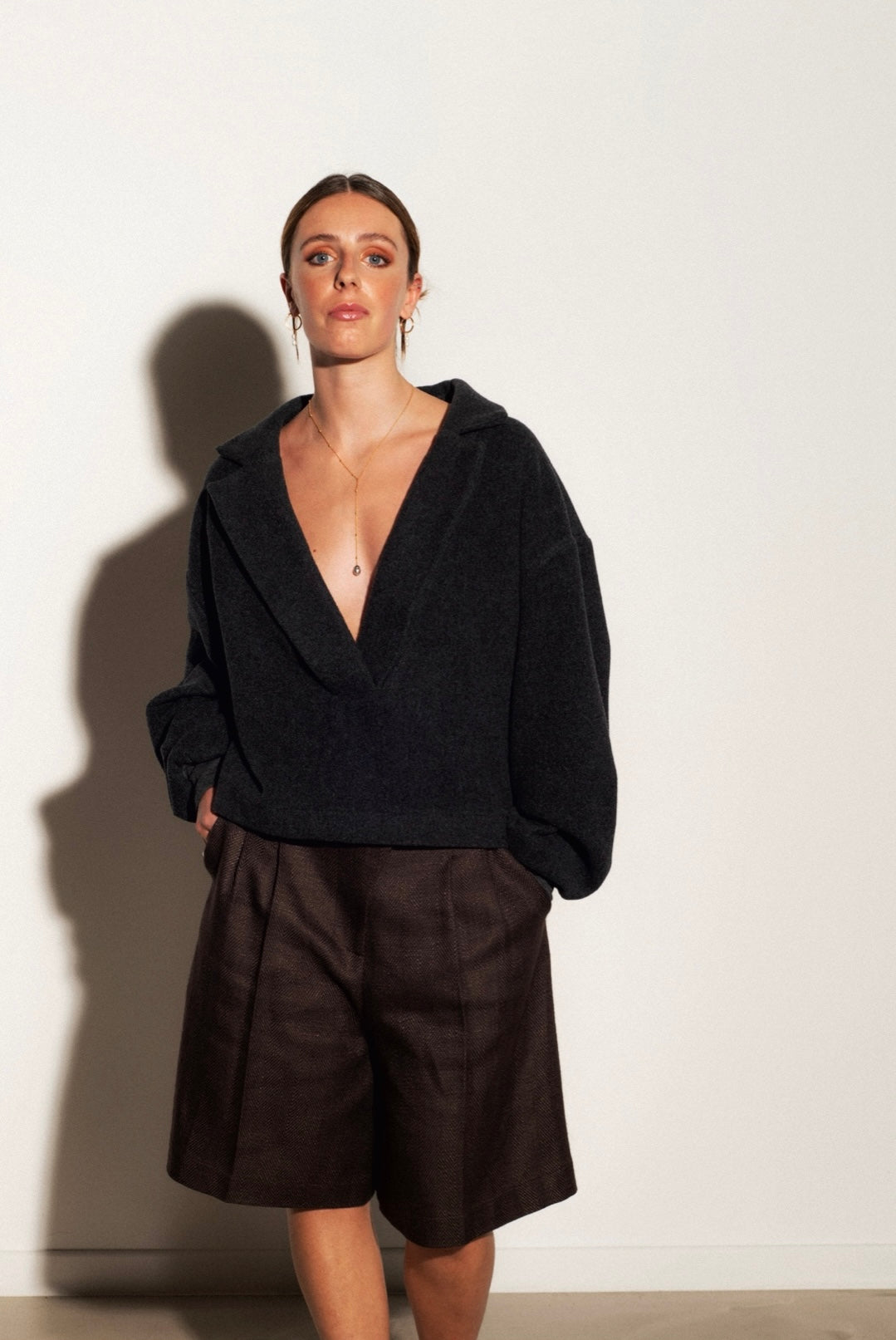 Bermuda en lin épais