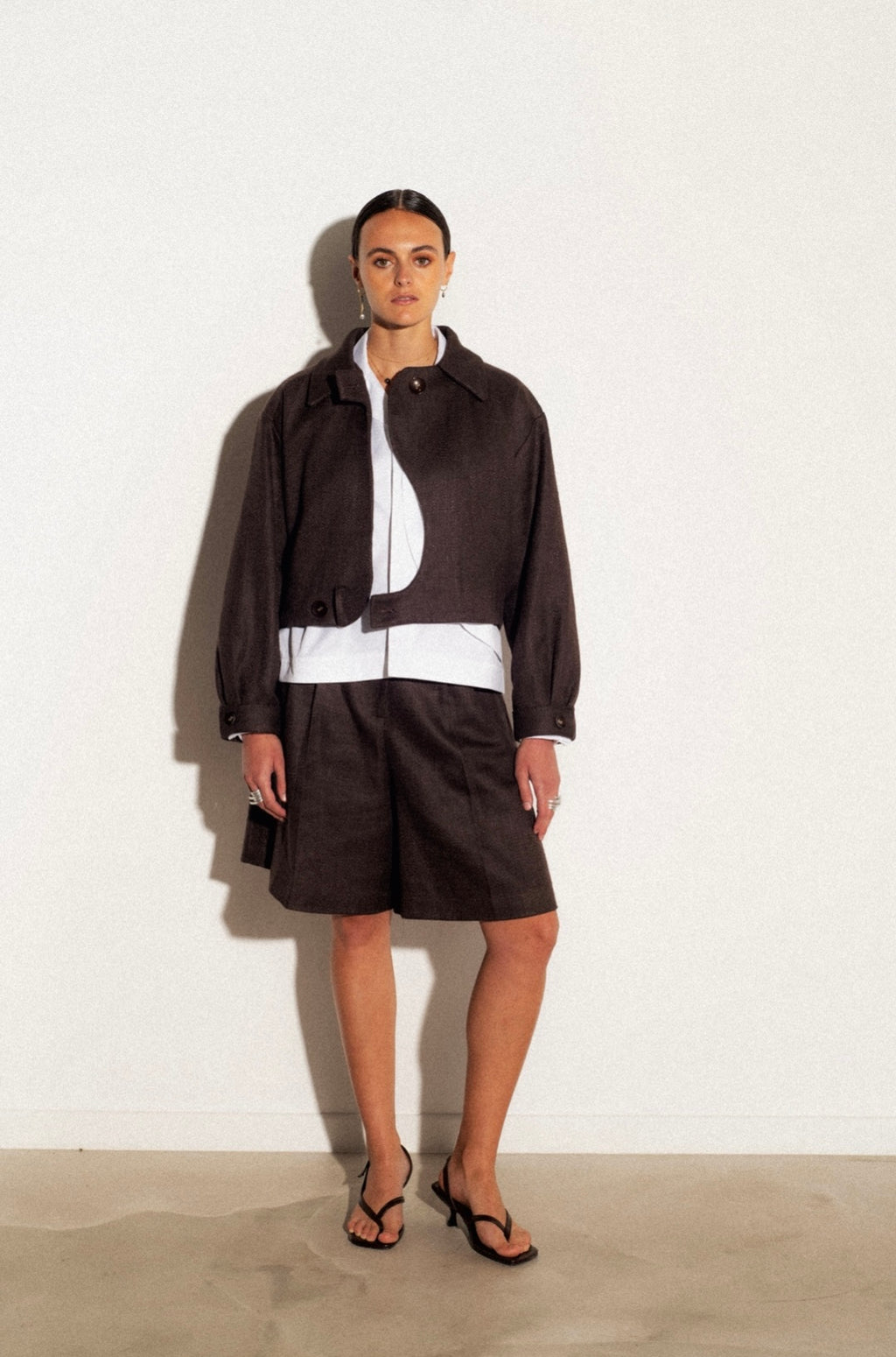 Bermuda en lin épais