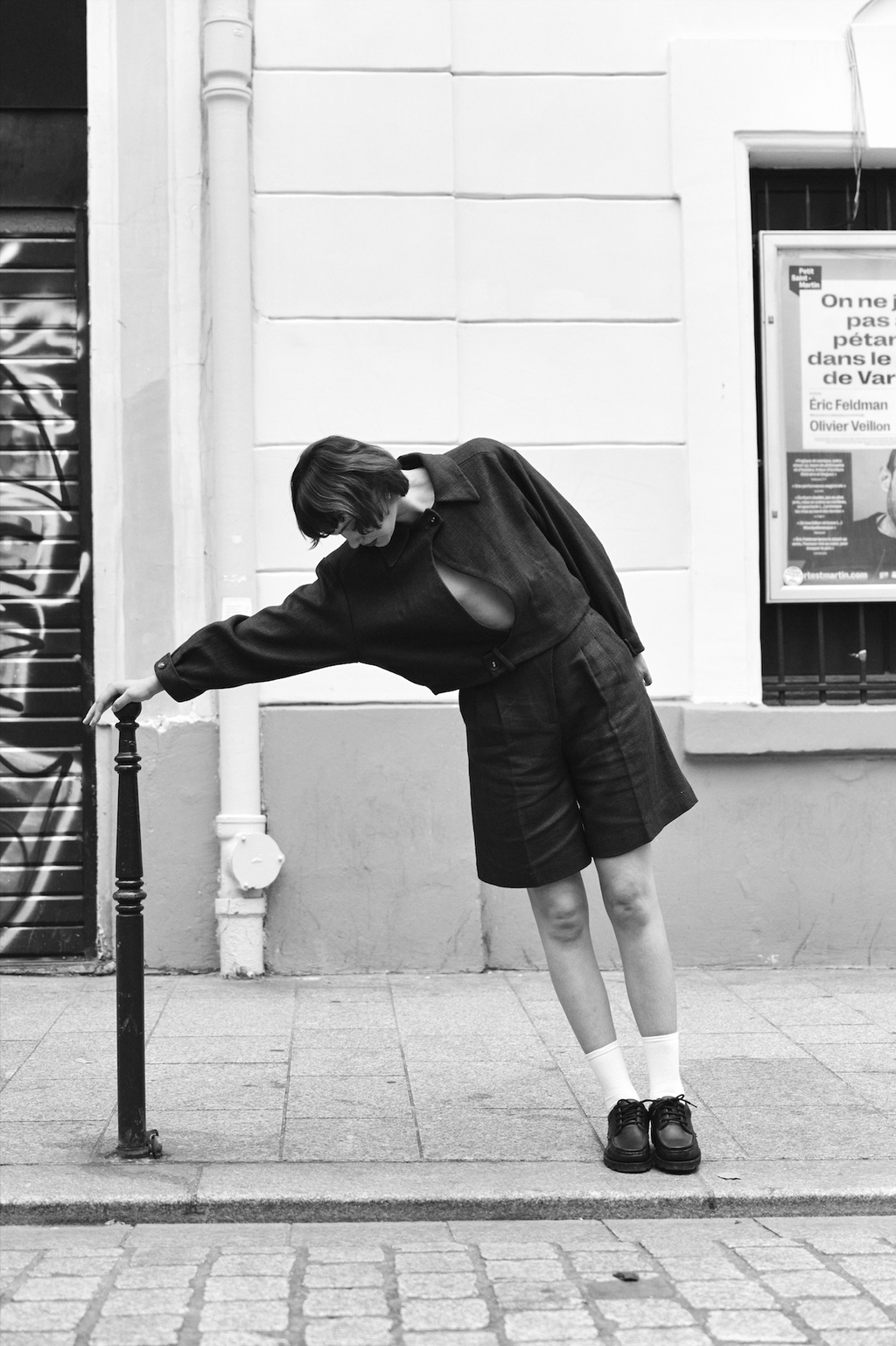 Bermuda en lin épais