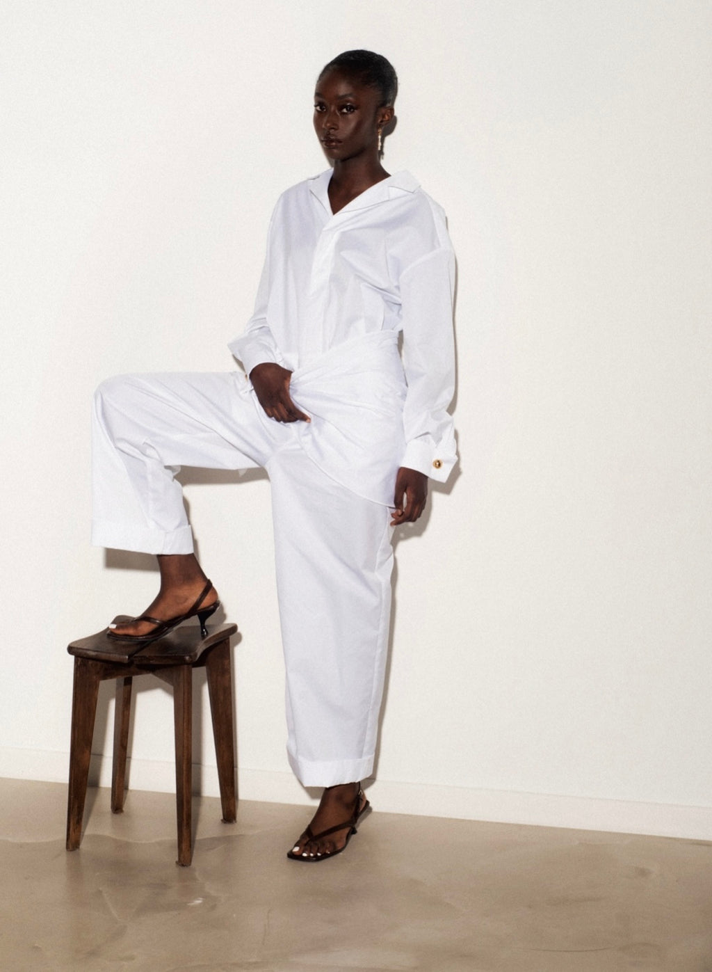 Combinaison avec drapé